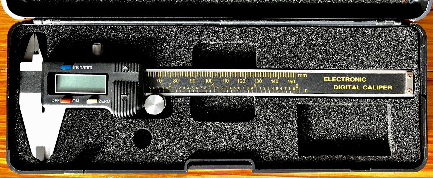 Thickness is measured with a caliper or micrometer, shown above.